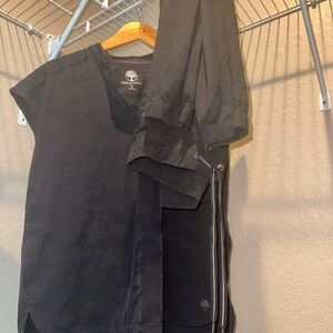 Black Camouflage Scrub Set